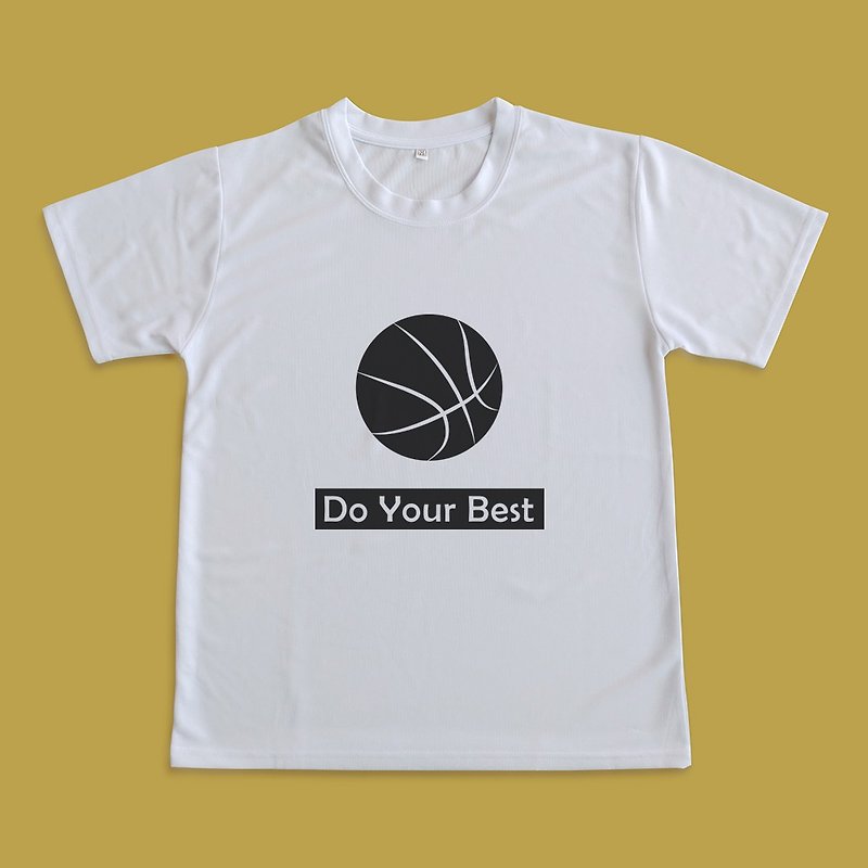 Moisture wicking shirt _ love sports _ basketball - Men's T-Shirts & Tops - Polyester White