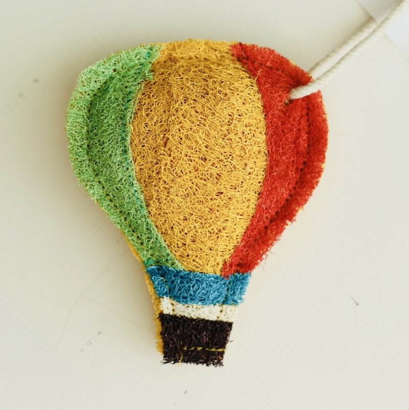 Scrubbing Brush-Happy Bathing Vegetable Cloth-Hot Air Balloon - ผลิตภัณฑ์ล้างจ้าน - พืช/ดอกไม้ หลากหลายสี