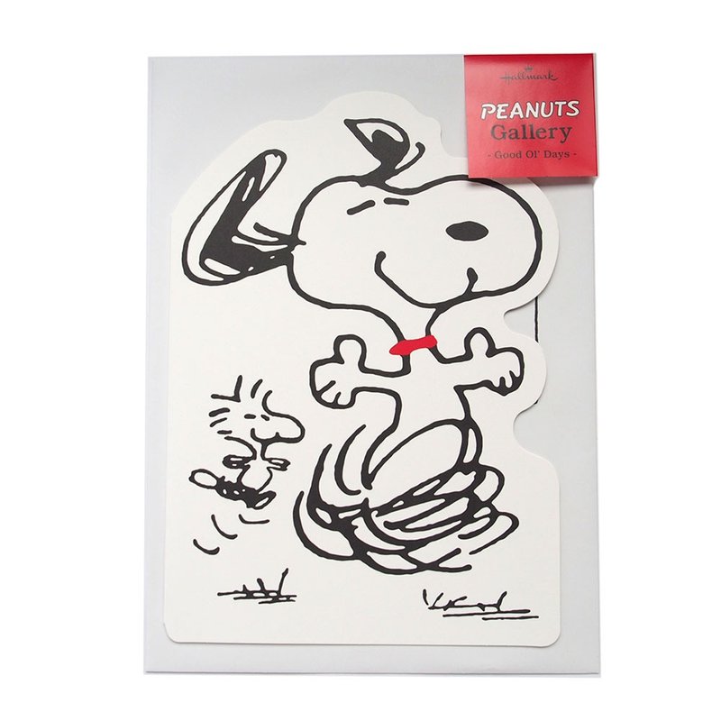 Snoopy Oversized Japanese Card Happy Snoopy [Hallmark-Peanuts Multipurpose] - Cards & Postcards - Paper White