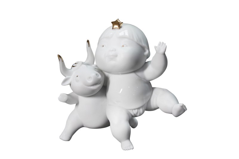 1300│12星座瓷娃系列-金牛座_擺飾_精品瓷器 - 擺飾/家飾品 - 瓷 白色