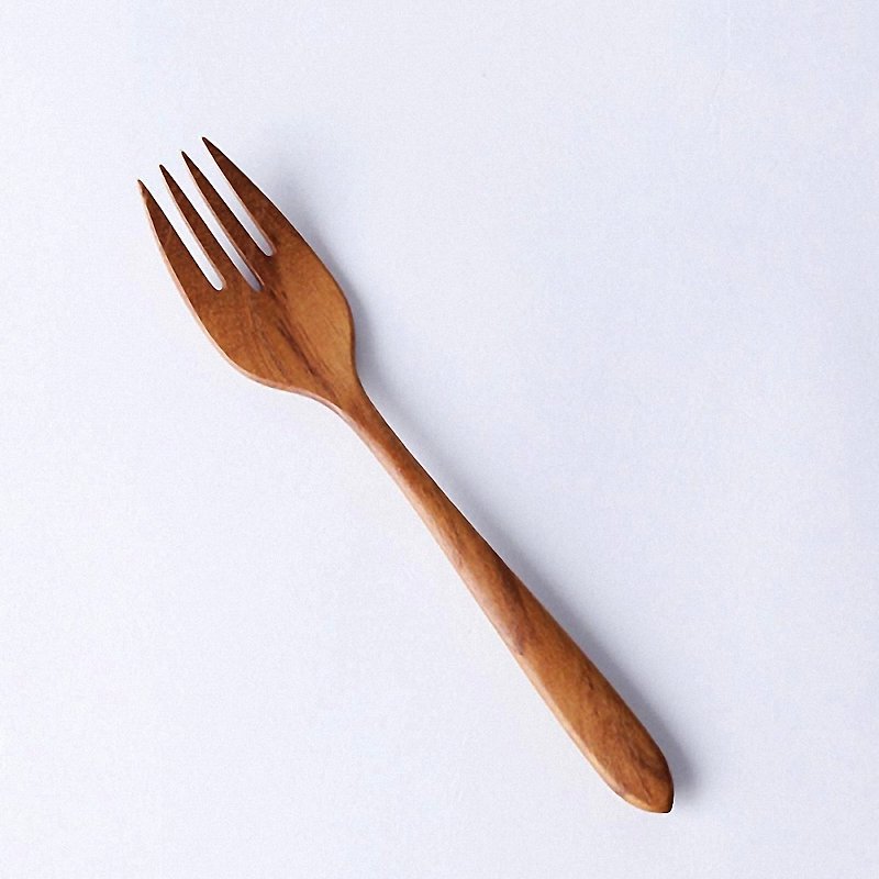 Lotus teak fork - Cutlery & Flatware - Wood Brown
