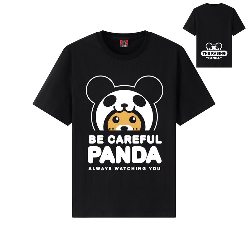 Regular Character T-Shirt - Panda Cc - Men's T-Shirts & Tops - Cotton & Hemp Black