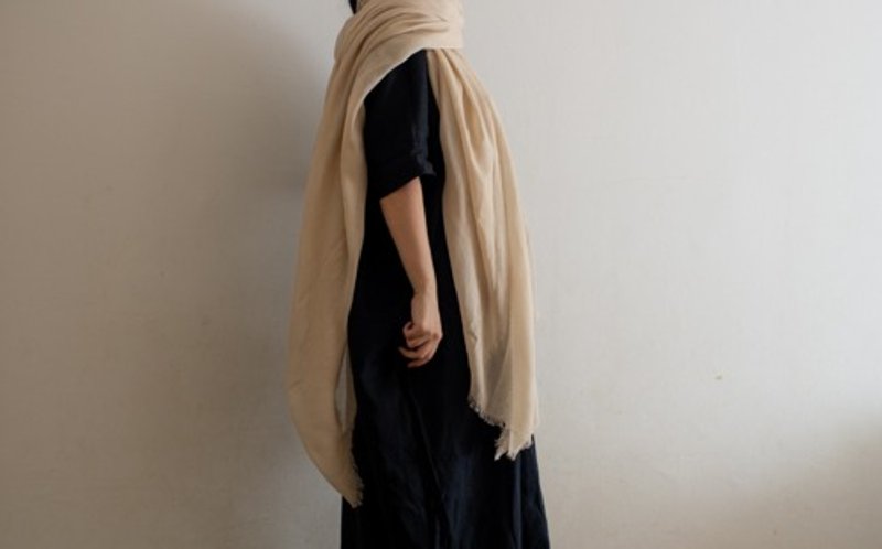 Pinkoi Proxy Purchase -  Silk cashmere vegetable dyed stole <Yagurumadama> - Scarves - Cotton & Hemp 