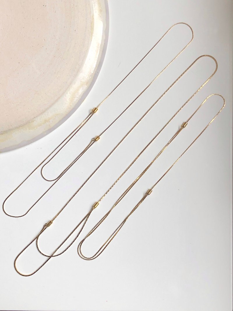 Vintage Gold Simple Stackable Necklace - 項鍊 - 貴金屬 金色
