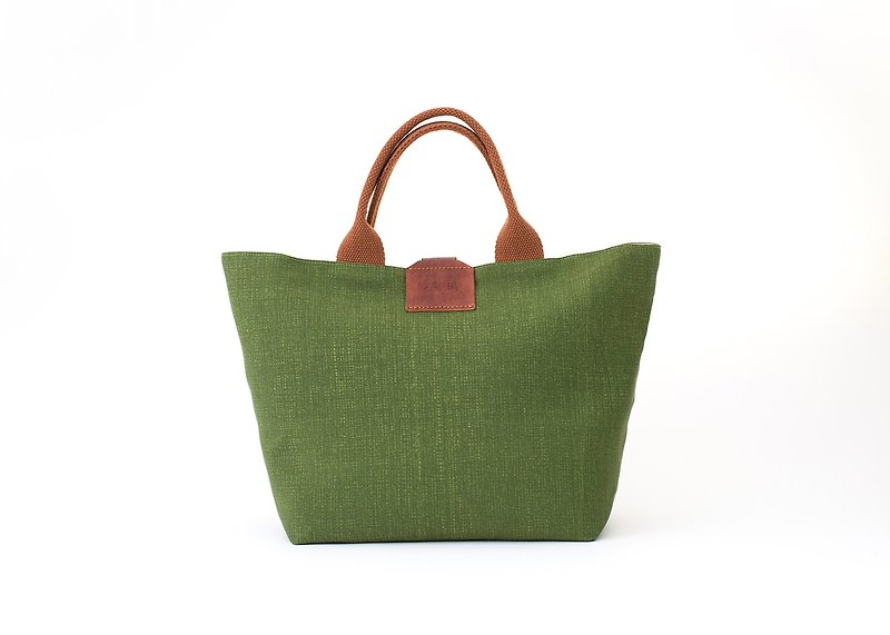 Eco-friendly lunch bag / waterproof / double-sided / ink green / free custom English digital printing - อื่นๆ - วัสดุกันนำ้ สีเขียว