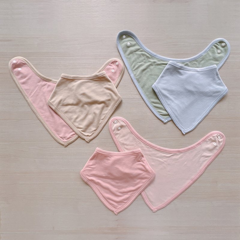 [YOUrs Youerssi] Guliu cotton-cool summer double-sided bib, cool saliva towel mesh bib - Bibs - Other Materials 