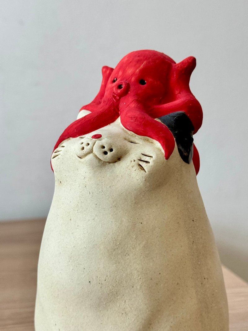 布施貓 | 相良人形貓 - 擺飾/家飾品 - 陶 