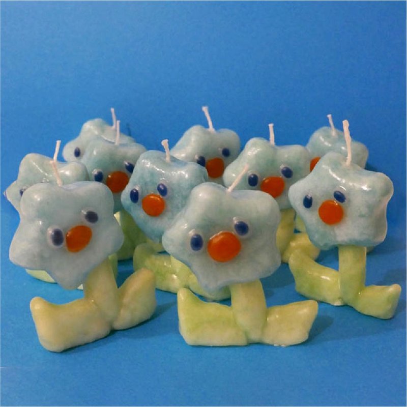 ひらひら ブルーフラワー - 香氛蠟燭/燭台 - 其他材質 藍色