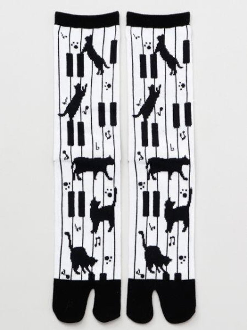 Piano NEKO TABI Socks 25～28cm - Socks - Other Materials 