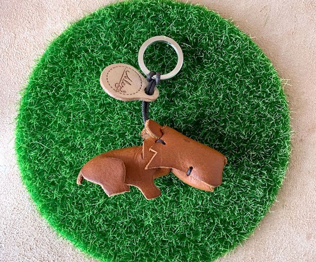 Christmas Capybara Keychain Design. Capybara Round Keychain