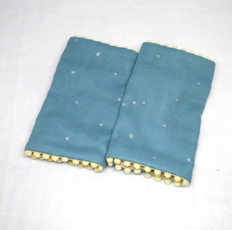Japanese Handmade 8-layer-gauze droop sucking pads - ผ้ากันเปื้อน - ผ้าฝ้าย/ผ้าลินิน สีน้ำเงิน