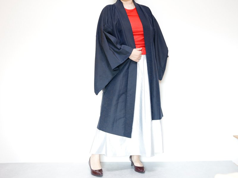 HAORI COAT -上質なヴィンテージの羽織着物をセレクトしました - 女大衣/外套 - 絲．絹 藍色