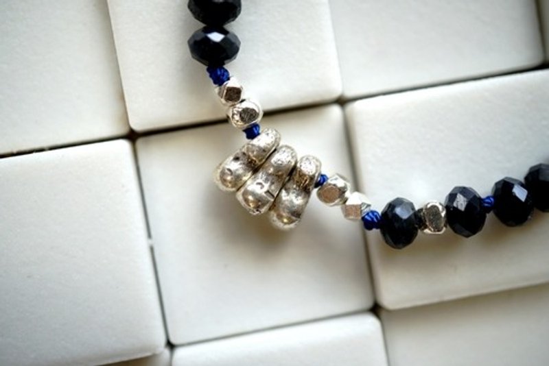 Pinkoi Proxy Purchase - Beautiful Sapphire and Silver Bead Necklace - Necklaces - Gemstone 