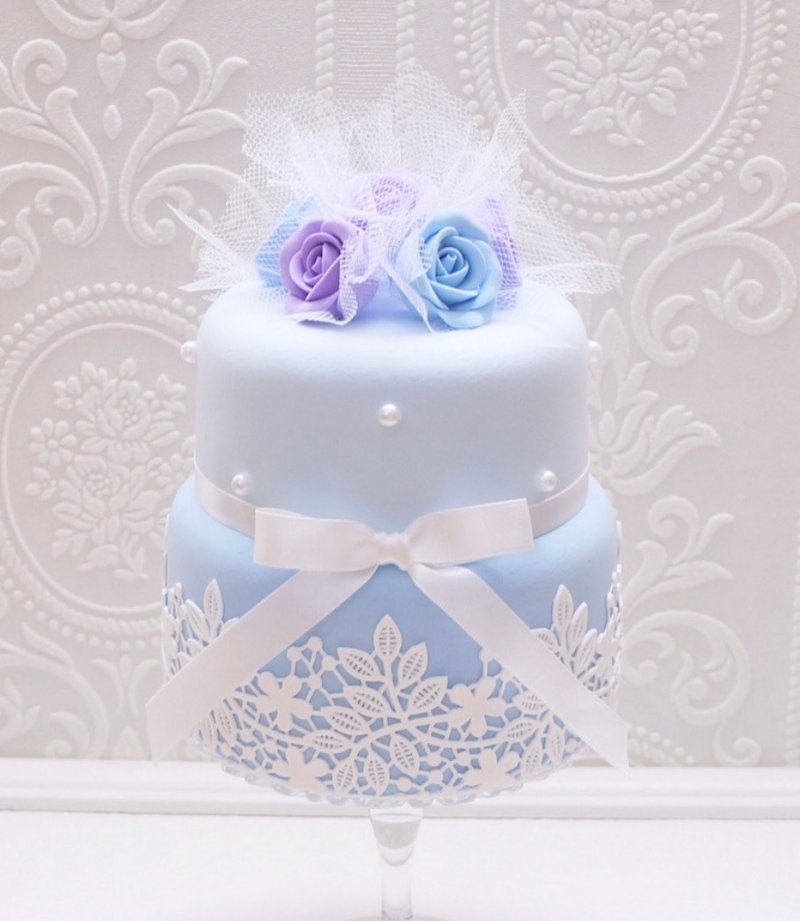 rose and lace clay cake - Items for Display - Clay 