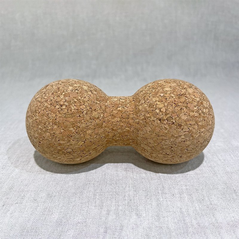 Peanut ball massage ball fascia ball muscle fascia relaxation deep massage natural cork material - อุปกรณ์ฟิตเนส - ไม้ก๊อก สีนำ้ตาล