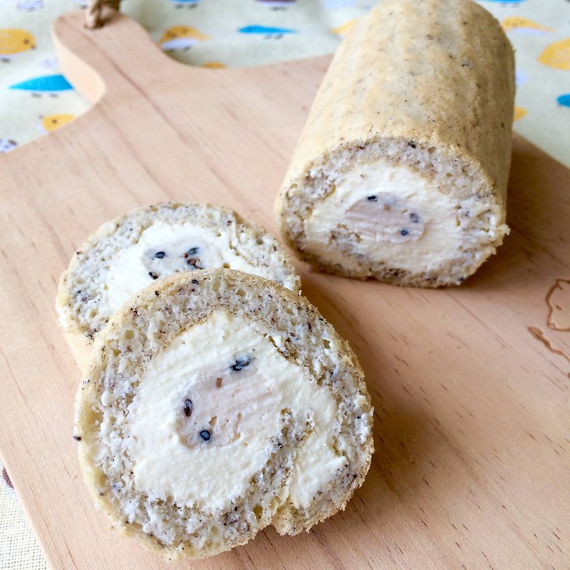 Sesame White Jade Roll Dog Cake with Dog Afternoon Tea - Dry/Canned/Fresh Food - Other Materials Black