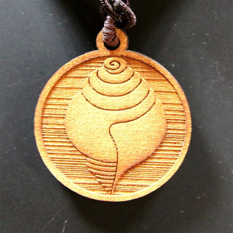 【Tibetan Cypress】Eight Ruixiang Blessing Charm-Right-handed White Snail (To drive away evil and avoid evil) - Charms - Wood 