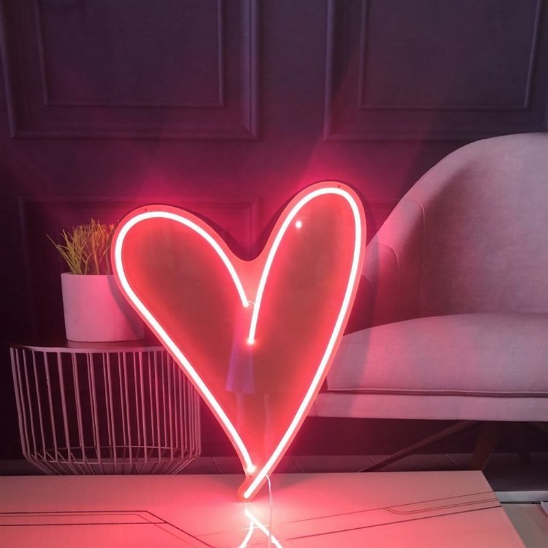 Heart LED Neon Sign - โคมไฟ - อะคริลิค สีใส