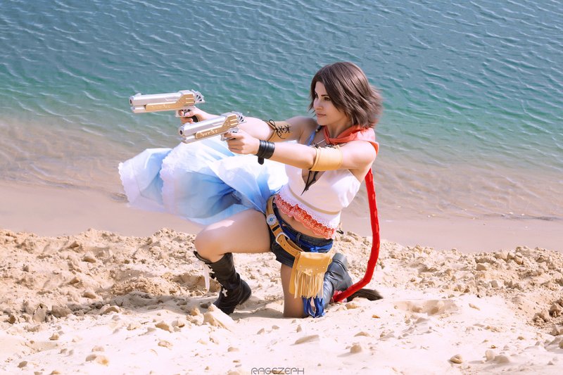Final Fantasy X-2 Yuna Gunner cosplay costume made to order - 女上衣/長袖上衣 - 棉．麻 多色