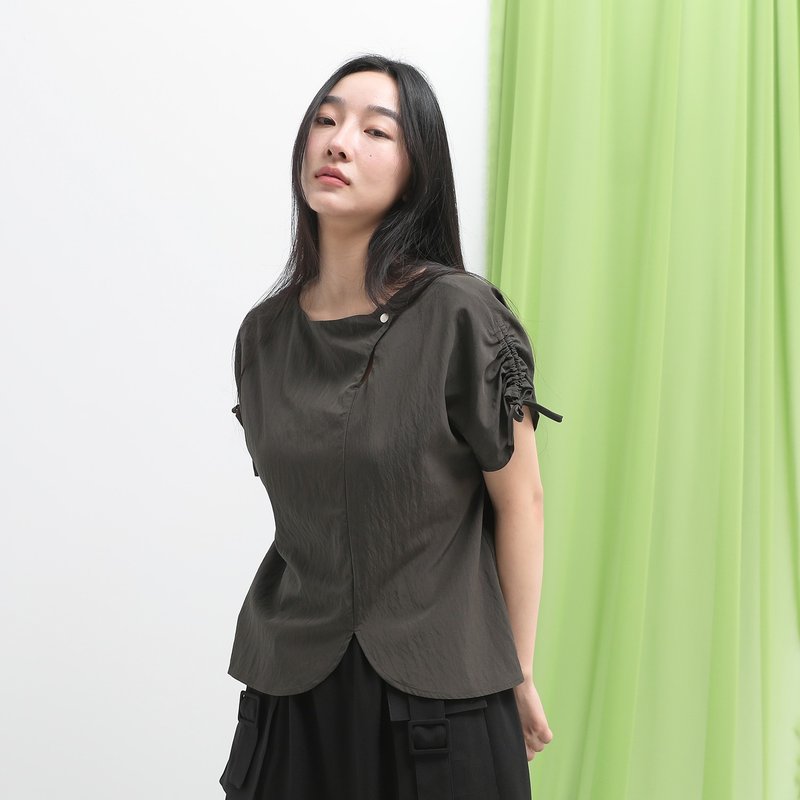 Jingyu_situation basket empty top_24SF003_iron gray - Women's Vests - Polyester Gray