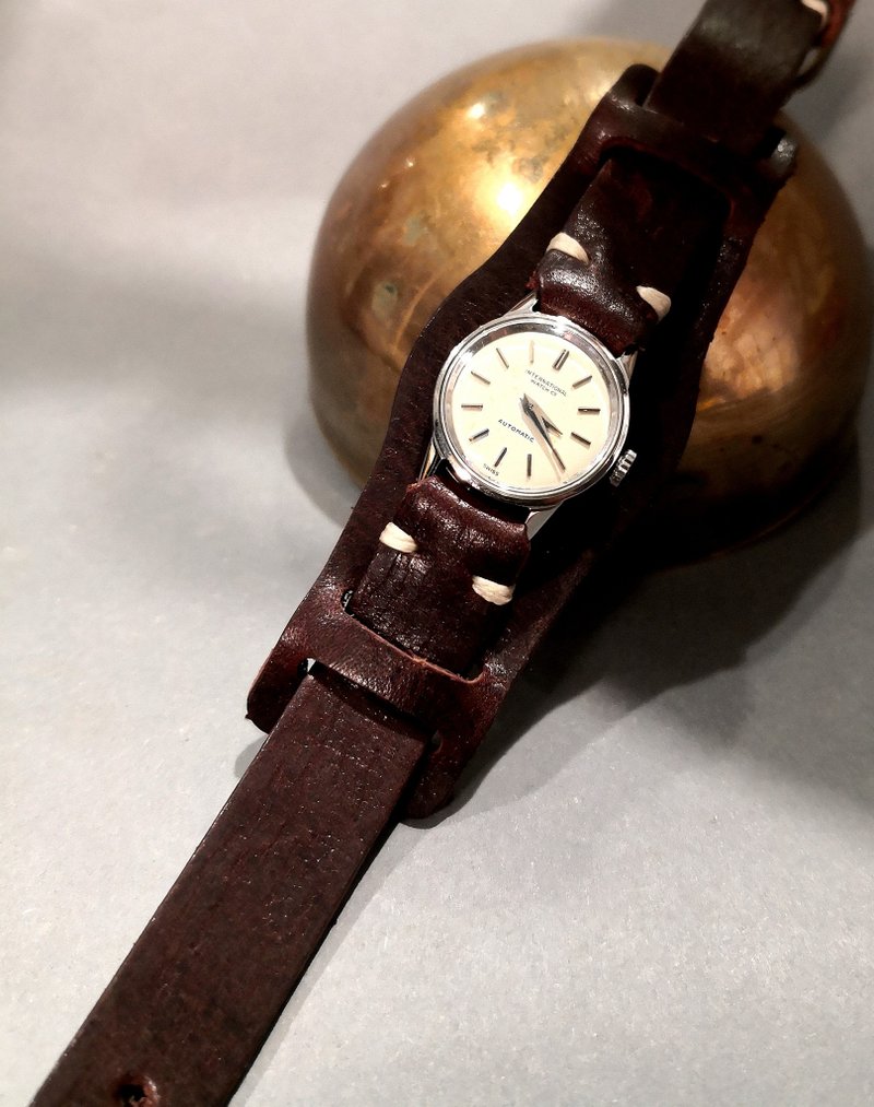 IWC萬國錶 1960s 自動上鍊女表/手工錶帶 - 女錶 - 其他金屬 咖啡色