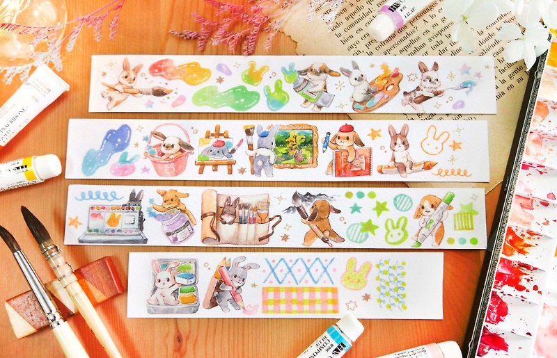 Tutu Studio-3cm Paper Tape - Washi Tape - Paper Multicolor