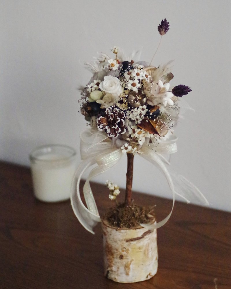 【Christmas Gift Box】 Guten Tag! Winter Day Tree - Immortal Dried Flower Ball - ช่อดอกไม้แห้ง - พืช/ดอกไม้ 