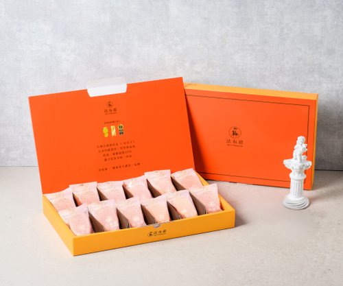法布甜 法式健康伴手禮專賣店 【法布甜】有機玫瑰法式鳳梨酥 12入禮盒 伴手禮 下午茶