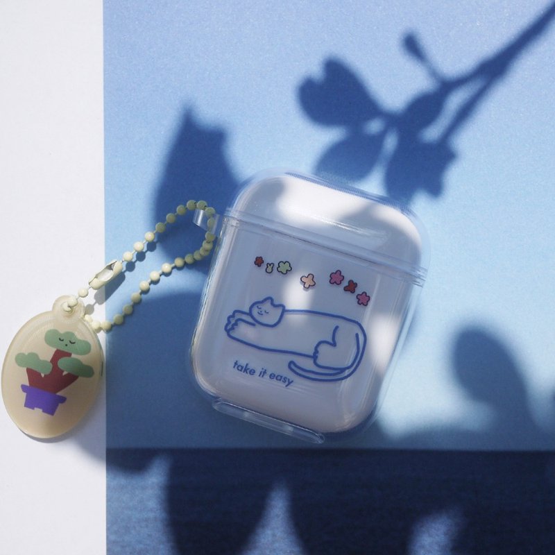 貓耳機透明保護套適用於蘋果airpods1/2代 - AirPods/耳機保護套 - 環保材質 透明