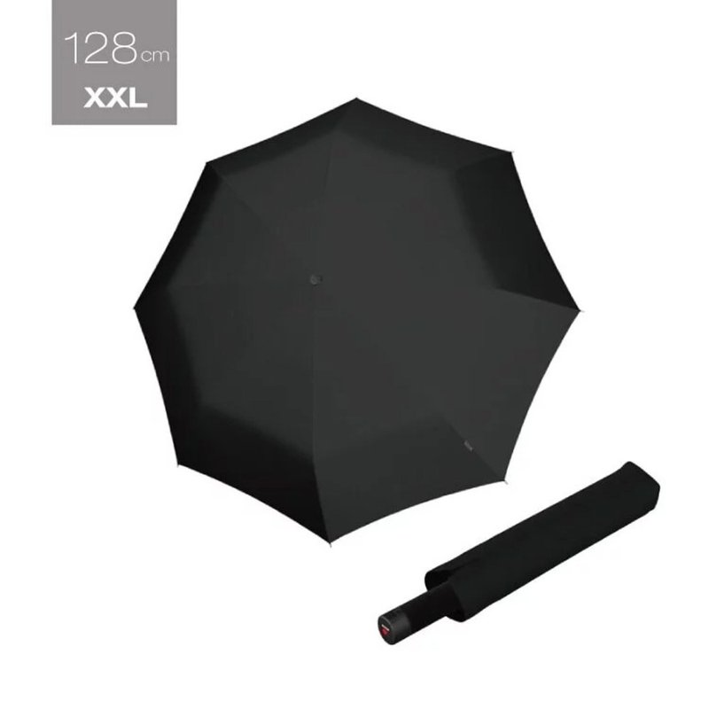 【Knirps德國紅點傘】Knirps. U.090超輕大傘面摺疊傘-Black - 雨傘/雨衣 - 防水材質 黑色