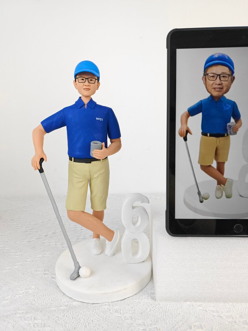 客制化人物公仔 人偶 3D人像畫 似顏繪 定制老闆 生日 紀念 禮物 - 公仔/玩偶 - 黏土 多色