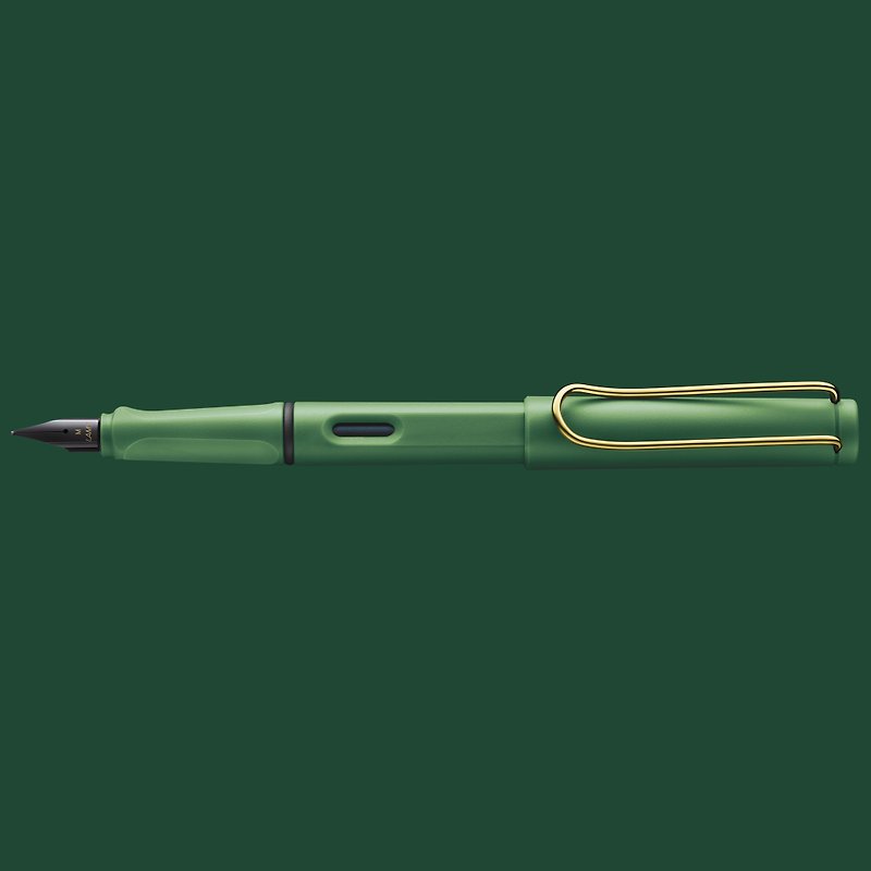 【雷雕刻字2024】LAMY 鋼筆 限量獨家筆盒/ SAFARI / 復古綠金夾 - 鋼筆 - 塑膠 綠色