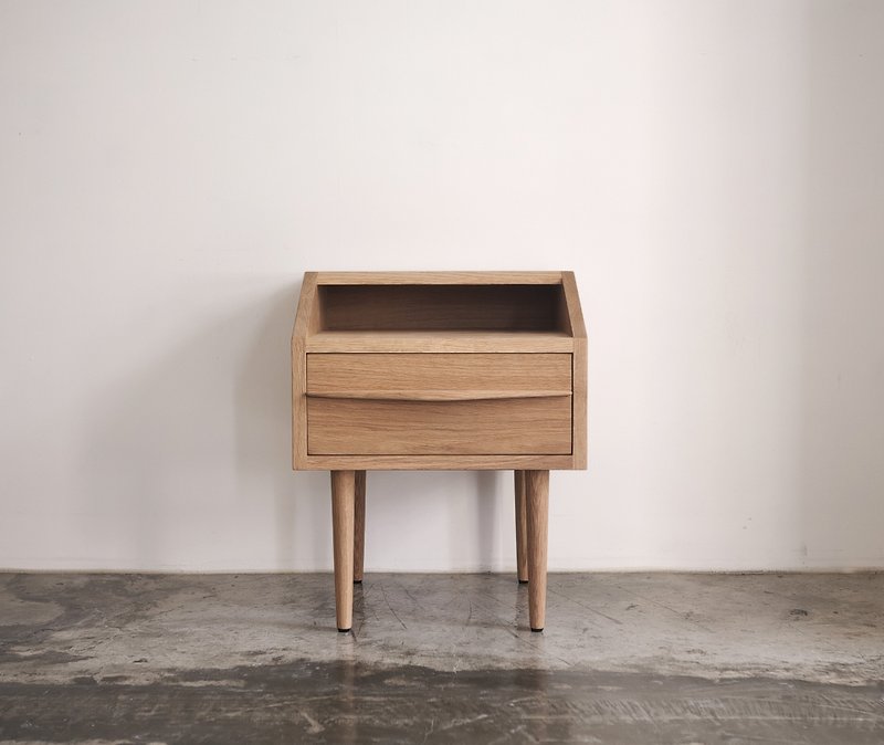 Smile Robot .02 Small Side Cabinet / Nightstand - Wardrobes & Shoe Cabinets - Wood Brown
