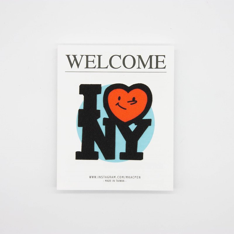 【燙片貼紙】景點系列-I LOVE NY - 其他 - 聚酯纖維 橘色