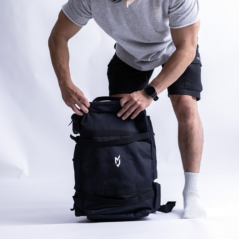 MJB001-MJ large-capacity dual-purpose sports backpack (black) - Backpacks - Other Materials Black
