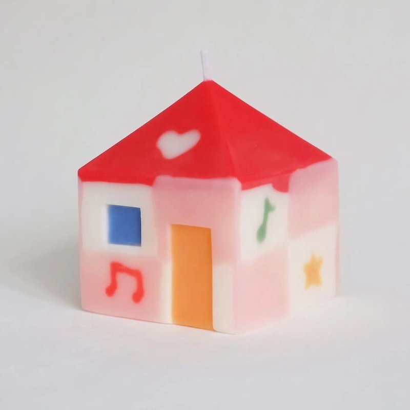 Tiny House Handmade Scented Candle Mixed Floral Music Cabin - Candles & Candle Holders - Wax 
