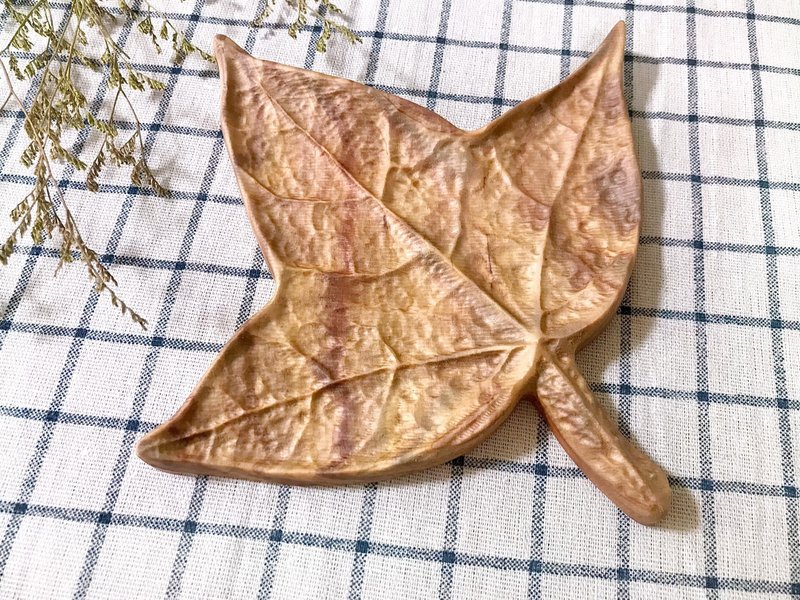 國產材-楓葉造型茶點盤-楓香款 - 廚具 - 木頭 咖啡色