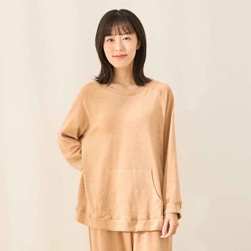 UMORFIL膠原蛋白雲朵毛巾布上衣-共2色 - 女上衣/長袖上衣 - 棉．麻 多色