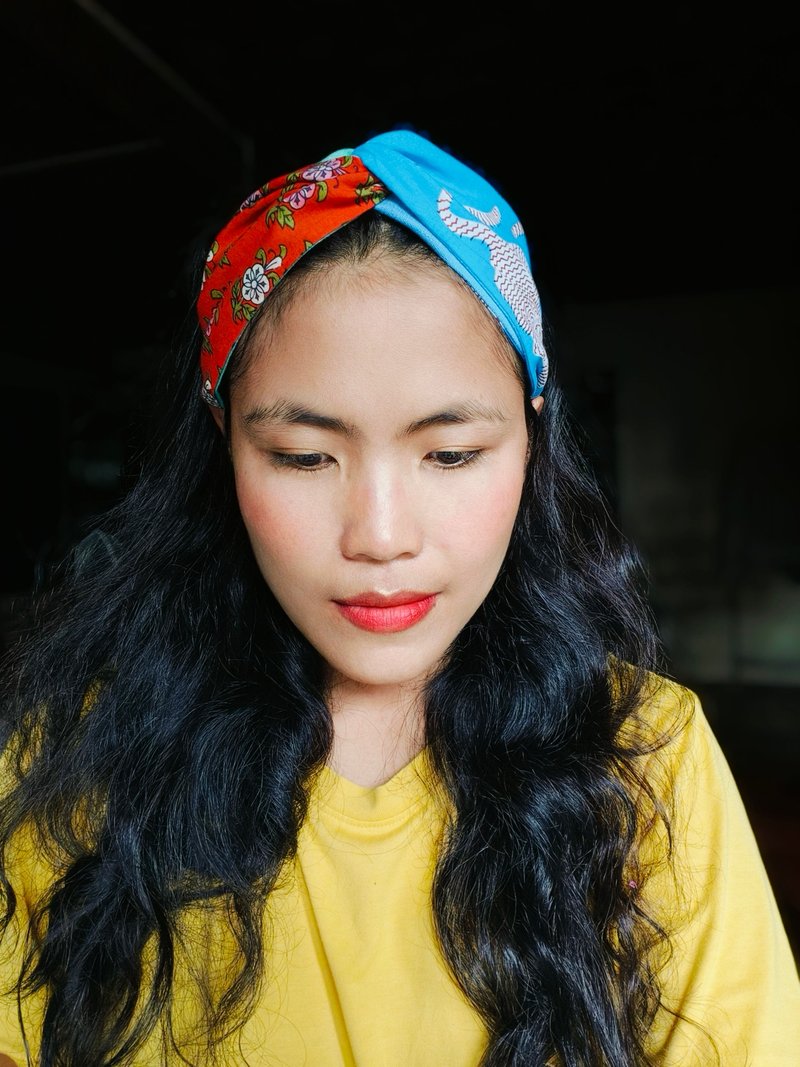 Indian cotton printed headband - เครื่องประดับผม - ผ้าฝ้าย/ผ้าลินิน หลากหลายสี