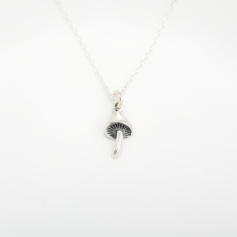 Magic Mushroom s925 sterling silver necklace Birthday Valentine's Day gift - สร้อยคอ - เงินแท้ สีเงิน