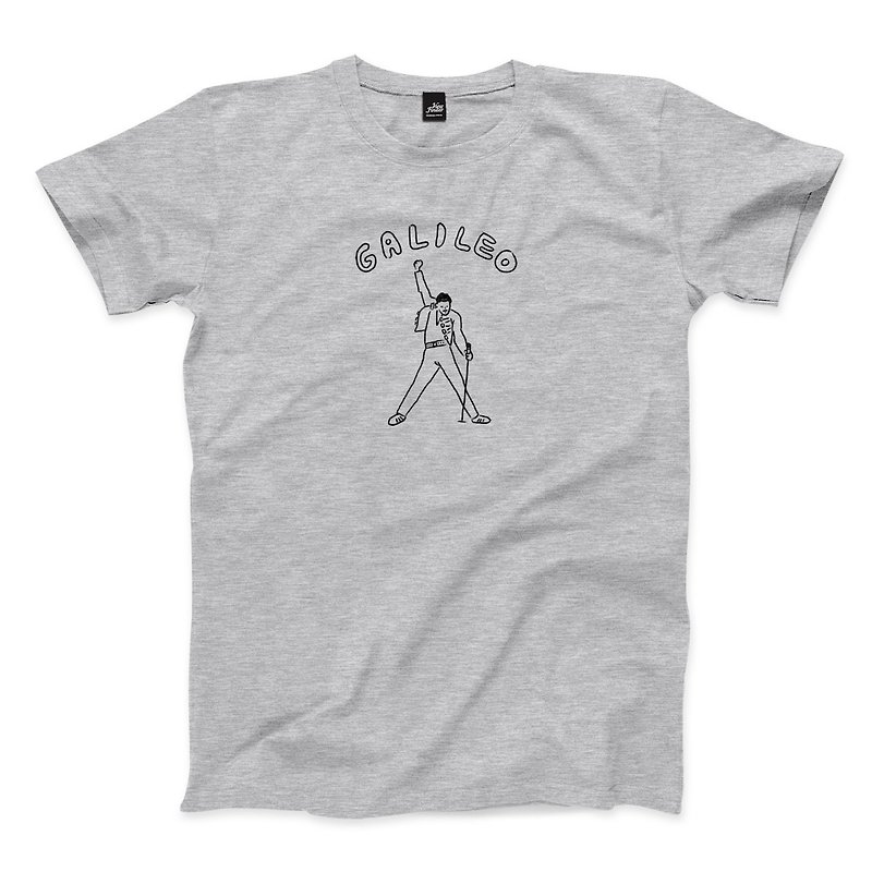 Galileo Rock Psalms - dark gray Linen- neutral T-shirt - เสื้อยืดผู้ชาย - ผ้าฝ้าย/ผ้าลินิน สีเทา