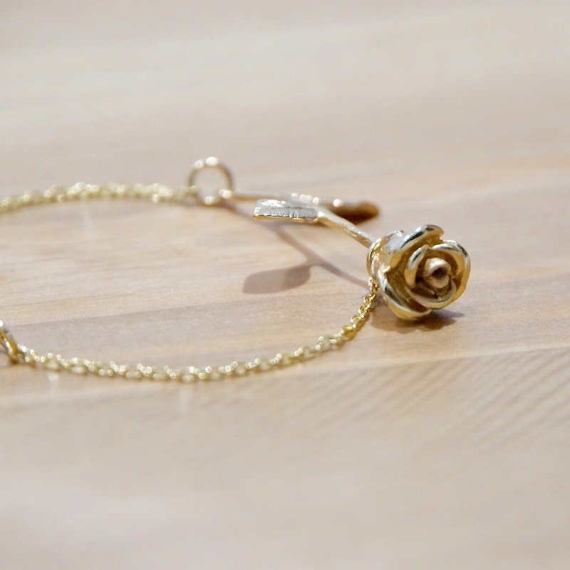 ITS-B130【Healing Series·I want to send you a rose flower】rose bracelet. - Bracelets - Other Metals Gold