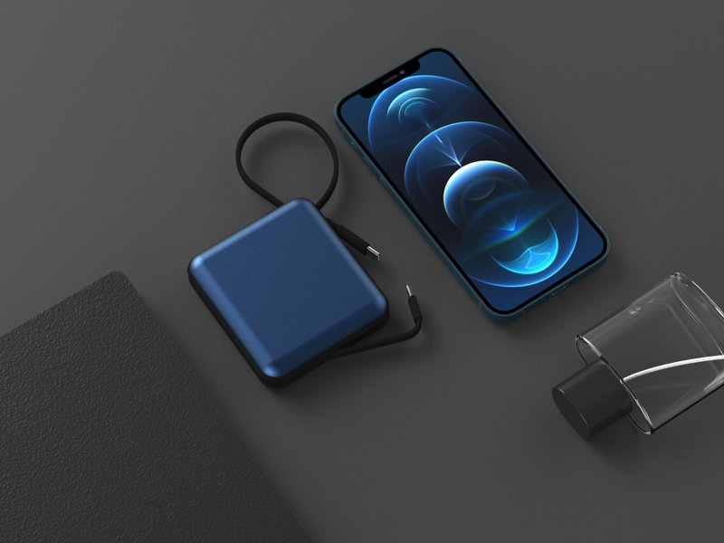 Vinnic 內置PD 快充線 10,000mAh QC 行動電源 - 海軍藍 - 行動電源/充電線 - 塑膠 藍色