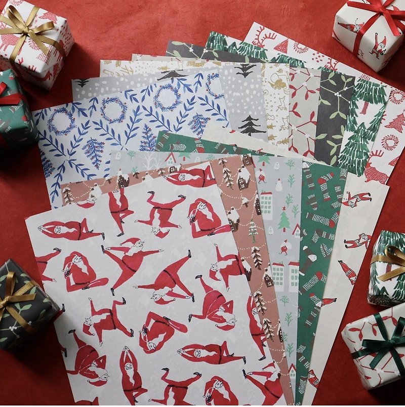 Wrapping Paper 25p  CHRISTMAS Selection / Figs File - ซองจดหมาย - กระดาษ หลากหลายสี