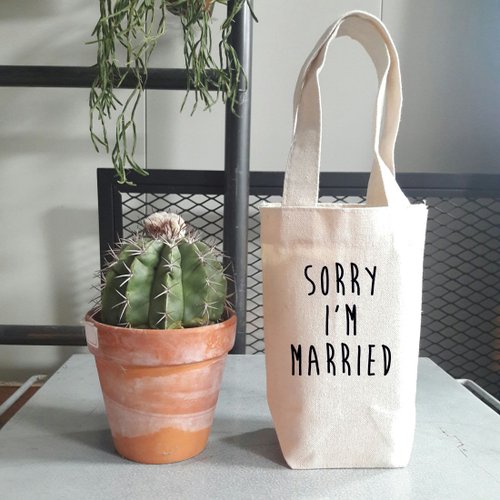 hipster Sorry Married #2 帆布 袋 隨行杯 飲料提袋 不好意思我結婚了