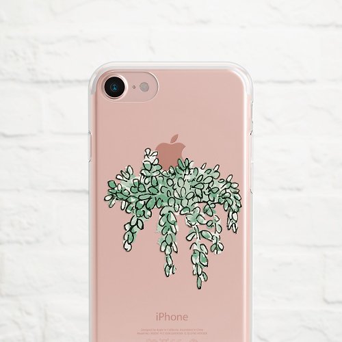 OneLittleForest 垂吊植物-防摔透明軟殼- iPhone X, iphone 8, iPhone 7, iPhone 7 plus, iPhone 6, iPhone SE, Samsung