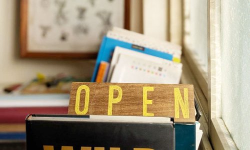 尾八 手寫字木掛牌/手繪招牌/open/營業中/掛牌/選單/臺灣製