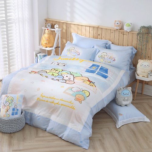 家適居家寢飾生活館 床包+枕套組-角落小夥伴-好眠星光-萊賽爾纖維-日本授權