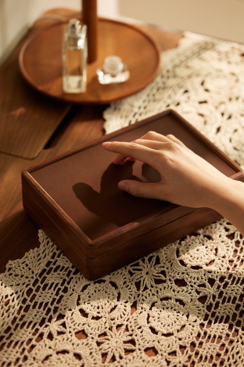 アクセサリーケース ブラック ウォールナット John w. Pollock