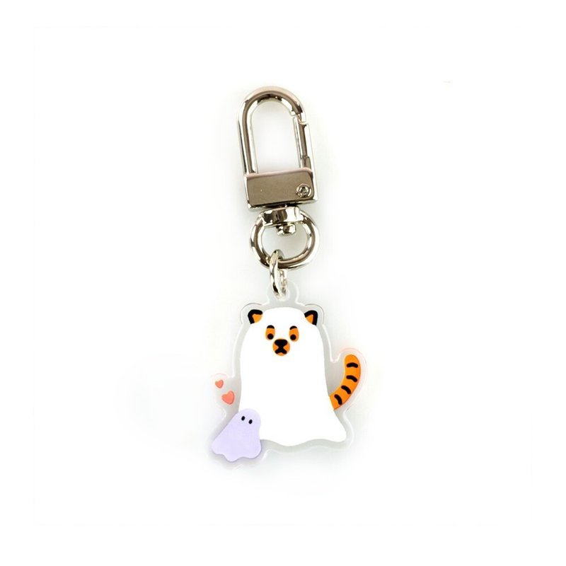 Lying Fat Tiger Little Ghost Tiger Acrylic Keychain/Pendant - ที่ห้อยกุญแจ - อะคริลิค 